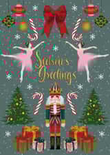 Elegant Christmas card - Nutcracker - Season's Greetings created by Sweetie Darling Design