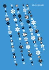 Arty Christmas Card — Il Neige (it’s snowing asterisks) created by Sarah Hyndman