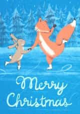 Cute Illustrated Christmas Card For Your Favourite Person – A Magical Friendship created by Teresa Kendel