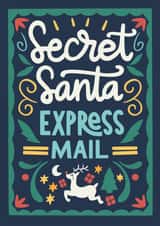 Secret Santa Express Mail in color created by Natalia Gonzalez