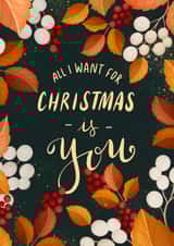 Classy Christmas Card Your Loved Ones - All I Want For Christmas Is You! created by Silvia Ospina