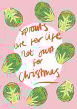 Funny Christmas Card- Sprouts are for Life created by Laura Barnes