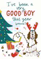 The Pawfect Naughty Dog Christmas Card. created by Laura Barnes