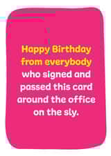 Funny work/office colleague birthday card. created by Norm & Then