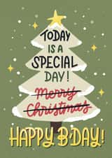 Funny Christmas Birthday Card for Loved One - Special Christmas Baby created by Daksha Giri