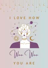 Perfect birthday, thank you, or 'just because' card for your woo woo friend. created by Becky Taylor