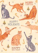 Cute Christmas card for everyone, especially cat lovers created by Grace Andersson