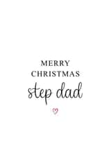 Minimalist Merry Christmas Card For Step Dad created by Kalm Lettering