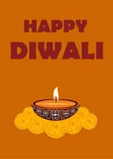 simple Indian celebratory Diwali card created by Khayal