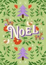 Illustrated Christmas card for Family & Friends - Noel created by Kamiya Chirodian