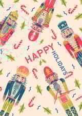 Cute Christmas card featuring Nutcracker created by Grace Andersson