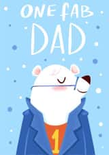 Cute Polar Bear Birthday Card - For Dad - Father's Day Card created by Salomey Draws