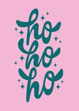 Cute Typography Christmas Card - Ho Ho Ho created by Sofini Design