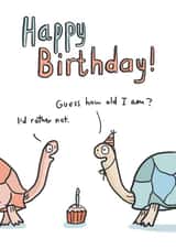 Funny birthday card - old tortoises - guess how old i am created by Sarah Ray