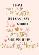 Will You Be My Maid of Honour? Wedding Preparation Card created by Lots of Love, Hannah