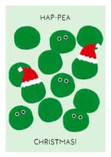 Cute Christmas Card for Loved One - Hap-pea Christmas created by Paint by Louise