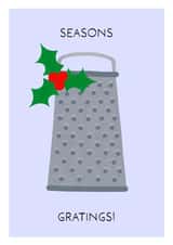 Funny Christmas Card for loved one - Seasons Gratings - Festive Cheese Grater created by Paint by Louise