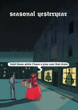 Funny yseteryear christmas card created by Modern Toss