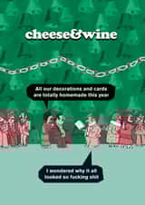 Funny shit decorations christmas card created by Modern Toss