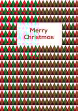 Merry Christmas Card - Geometric Tree Pattern created by Nic Farrell