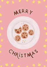 Merry Christmas Card for Food Lovers - Mince Pies - Christmas Food created by Marie Wilkinson
