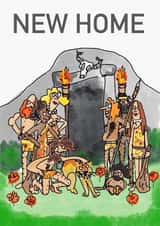 Funny caveman New home card for friends and family created by Sweeting’s Greetings