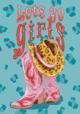 Fun Birthday Card - Lets Go Girls - Shania Twain created by Bethany Coe