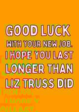 Good Luck in your new job created by Original Fox Cards