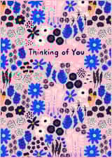 Beautiful Sympathy Card - Thinking of You - Friendship - bright botanicals created by Tara Reed