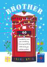 Funny Christmas Postbox Card For Brother - Humour - Silly created by Creative Joy
