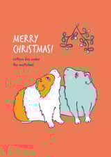 Romantic guinea pig Christmas card for significant other created by Goofy Guineas