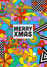 Funky Christmas Card - Merry Xmas created by Ailish Beadle