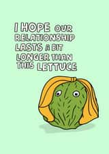 Funny anniversary relationship lettuce liz truss british card created by Doodles by Saz