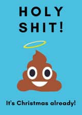 Holy Shit! It's Christmas Already! - Poo Emoji card created by Lily Steel