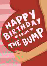 Cute Happy Birthday from the Bump Birthday Card created by Running with Scissors