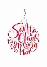 Bauble Santa Christmas card created by Magpie Designs UK