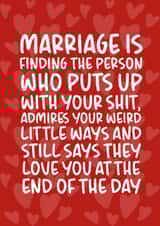 'Love You at the End of the Day' Cute and Heartfelt Wedding/Anniversary Card created by Brogan Thomas