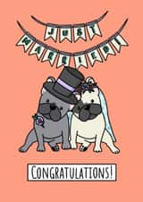 Cute Wedding Celebration card for French Bulldog lovers! created by Natalie Tuck