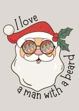 Cool Santa Christmas card - all about the beard created by Fish Fingers & Custard