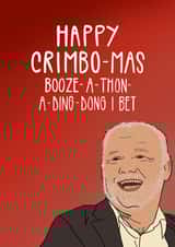 Christmas card-Bob Mortimer- booze- train guy created by Anna Kathryn 