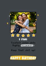 Personalised Birthday Photo Card created by LynseyLovez - Sister Funny Birthday Personalised Photo Card 22053