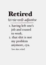 Retired congratulations dictionary definition friend family card created by The Girl Next Draw Cards