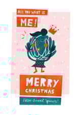 Cute Christmas Card for your loved ones! All you want is me! Your Brussel Sprout created by Sima in Stripes