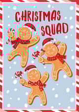 Cute Christmas card for your favourite crew. Gingerbread men - Christmas Squad. created by The Jaunty Cocoon