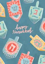 Happy Hanukkah Dreidels Card created by Callisto Design Co.