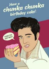 Elvis birthday pun card created by Shell Bell Draws