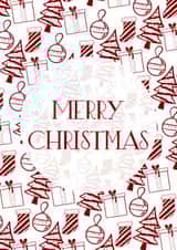 Merry Christmas pattern card created by Emma Curthoys