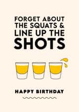 Funny birthday card for the gym bunny in your life who still likes to party. created by Pig + Plums