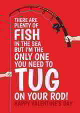 Naughty Fishing Valentine's Day Card For Him - Tug On His Rod created by @Cupsie's Creations