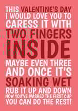 Naughty Valentine's Day Card - Washing The Pots Joke created by @Cupsie's Creations